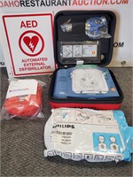 Phillips Heart Start Defibrillator with Extras