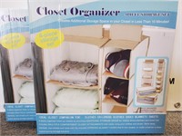 (2) 4 Piece Closet Organizer Sets.