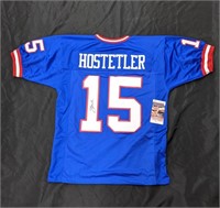 New York Giants Jeff Hostetler Auto Jersey w JSA