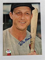 Stan Musial Signed Magazine Clipping W/ PSA COA