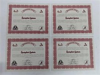 Hammons Field 1st Weekend Cardinals Certificates