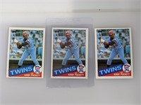 Three Kirby Puckett Rookie Cards