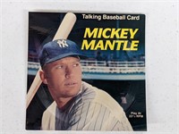 1989 Mickey Mantle Talking 33 RPM Baseball Card