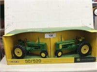 John Deere 50 & 520 tractor set, 1/16 scale