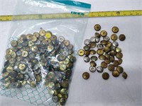 large collection of military buttons