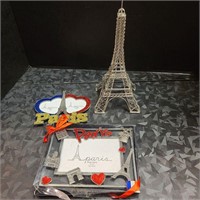 Paris Eiffel Tower and Picture Frames Lot New