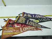 vintage London Ontario pennants