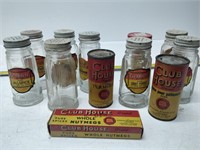 vintage kitchen bottles and tins