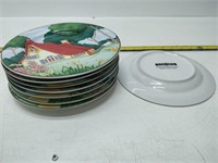 8 lovely decorative plates