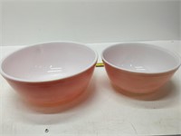 pyrex pink bowls # 403, 404