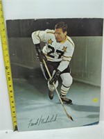 Frank Mahovlich signed poster board