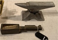 Lot of 2 - large key, B&O anvil