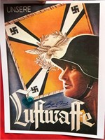Luftwaffe fighter pilot ace autograph