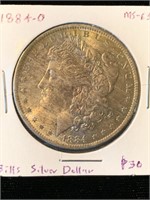 Morgan Silver Dollar ( 1884 - O )