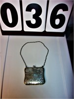 3.5" x 3.5" Coin Silver Purse