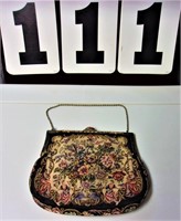 7.5" x 7.5" Made in Austria Tapestry Floral Purse