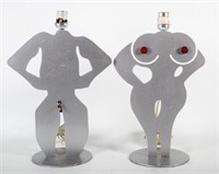PAIR CONTEMPORARY NUDE LAMPS