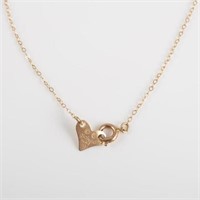 14K YELLOW GOLD CHAIN with HEART