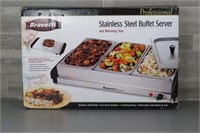 STAINLESS STEAL BUFFET SERVER / WARMING TRAY