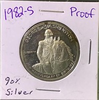 1982S Silver Proof George Washington half Dollar