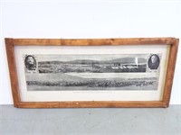 Antique 1915 WW1 Panoramic Framed Photo