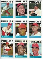 1964 Topps Phillies Cards in Binder Pages