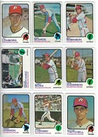 1973 Topps Phillies Cards in Binder Pages
