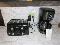 Sunbeam 4 Slot Toaster & Cuisinart Coffee Pot