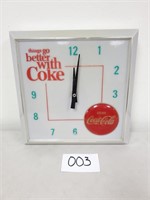 Vtg Hanover Coca-Cola Wall Clock - As Is (No Ship)