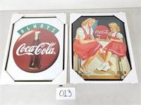 2 Framed Coca-Cola Posters (No Ship)