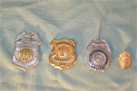 4 police and fire badges
