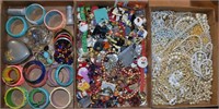 3 boxes of costume jewelry