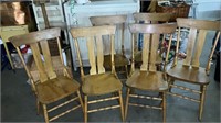Set of 6 beautiful hardwood chairs