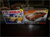 '72 Pontiac GTO & '75 Gremlin X model kits