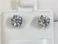 Certified14K  Diamond(1.08Ct,Si1-Si2,G-H) Earrings