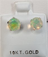$400 10K  Opal(1ct) Earrings