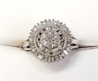 $800 Silver Diamond(0.4ct) Ring