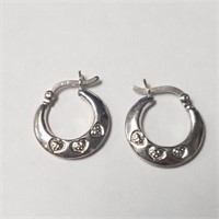 $60 Silver Small Hoop Earrings