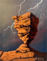 Desert Lightning 1 (16" X 20" Canvas)