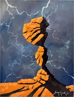 Desert Lightning 4 (16" X 20" Canvas)