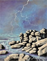 Lightning Shores (16" X 20" Canvas)