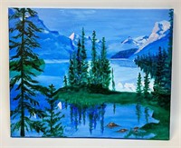 Alpine Lake (16" X 20" Canvas)