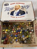 Cigar box of marbles