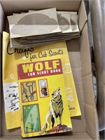 Cub Scout books & stack of inlay stickers