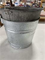 2 metal buckets w/lag screws