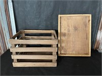 Slat Crate & Wood Tray