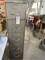 Gray 5 drawer filing cabinet