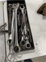 Flat of large combo wrenches