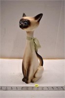 14" Hand Painted Porcelain Cat Made In Japan *CC