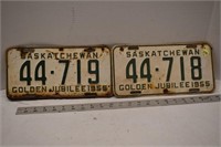 2 - 1955 Sask. Lic. Plates (Consecutive Numbers)